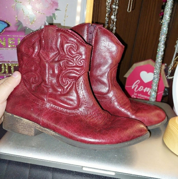 Cat & Jack Shoes Cat Jack Kids Red Cowgirl Boots Size 3 Poshmark